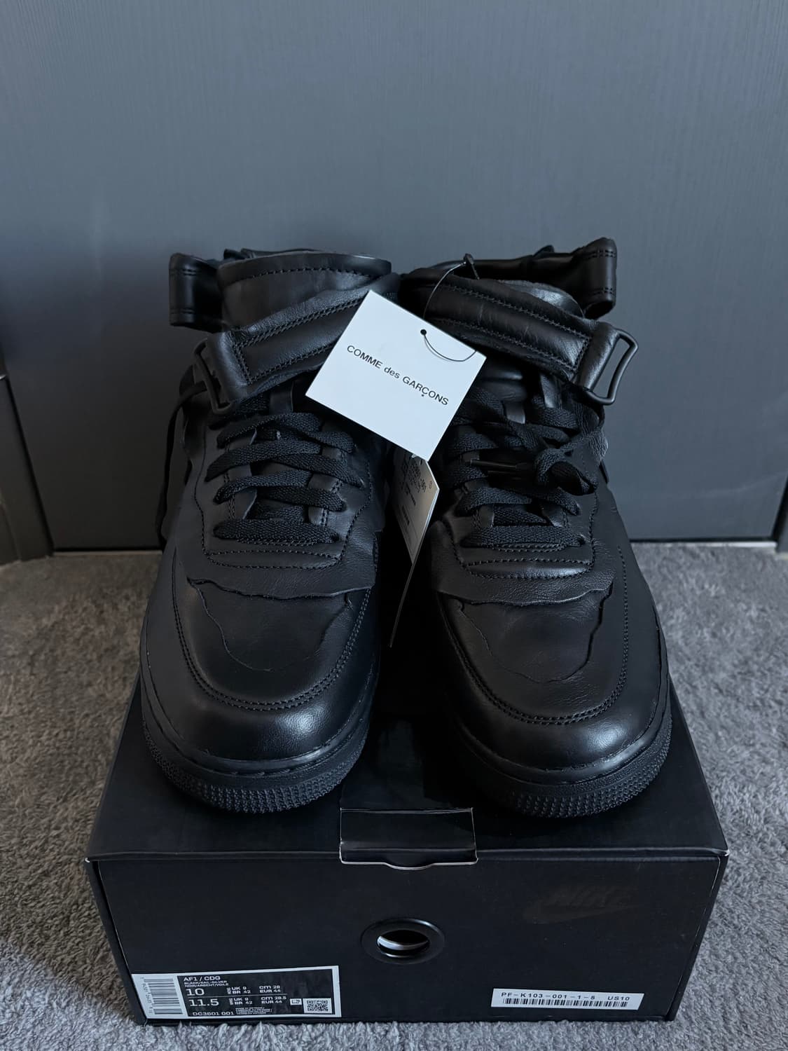 (280) 나이키 X 꼼데가르송 에어포스 미드 블랙 상품이미지1