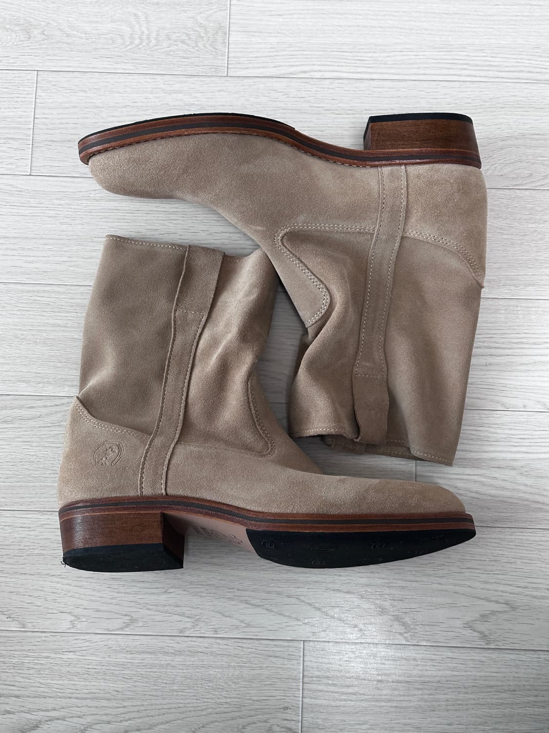 [44] La botte Gardiane 1/2 베이지 스웨이드 부츠 상품이미지2