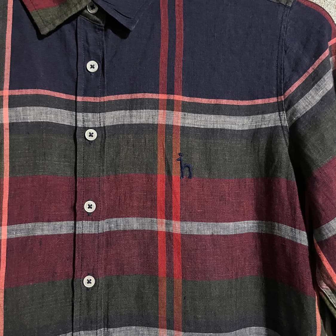 헤지스 린넨 체크셔츠 상품이미지2