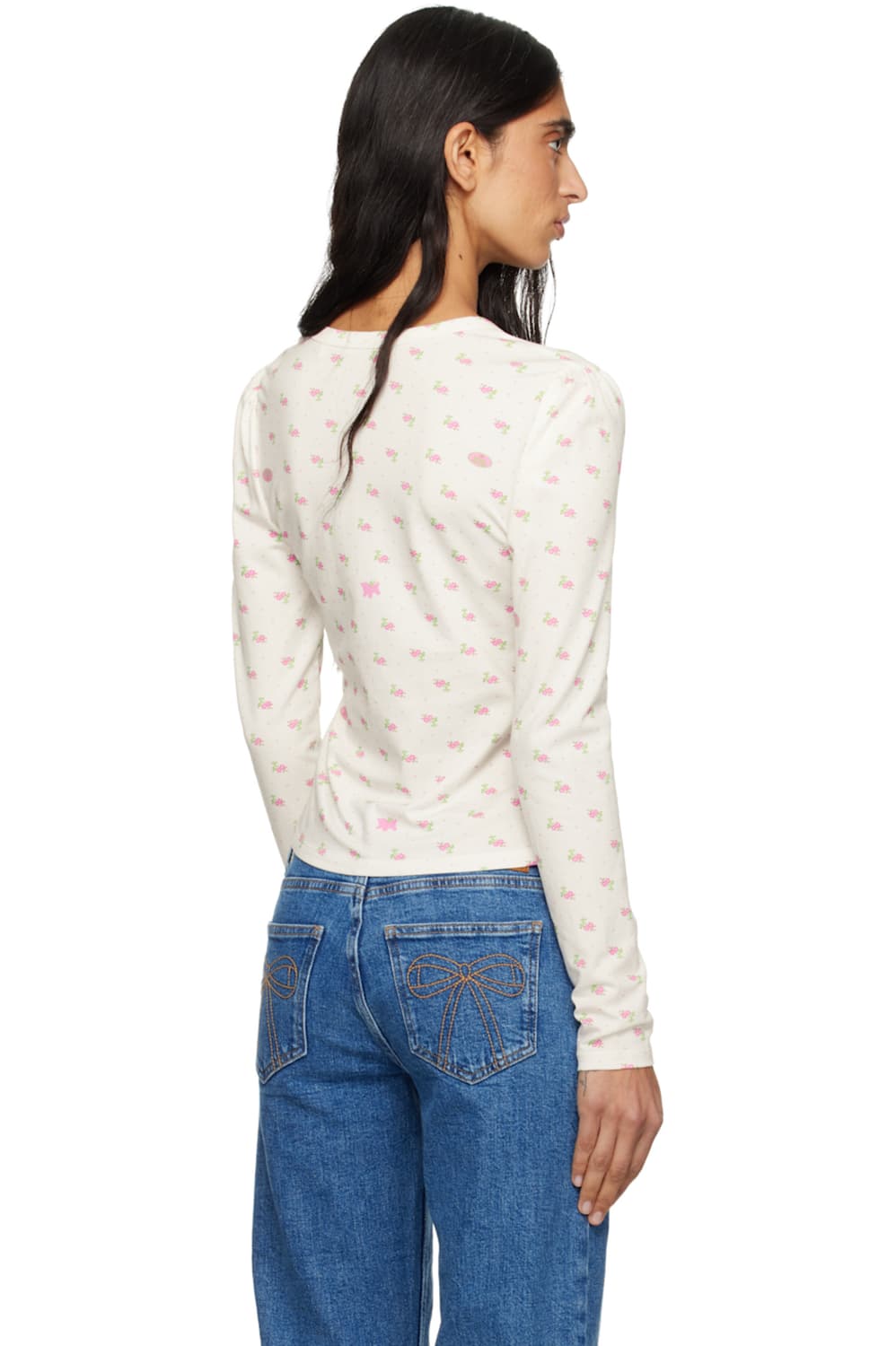 [XS,S,M]샌디리앙 25fw 플라워 냅 티셔츠 상품이미지3