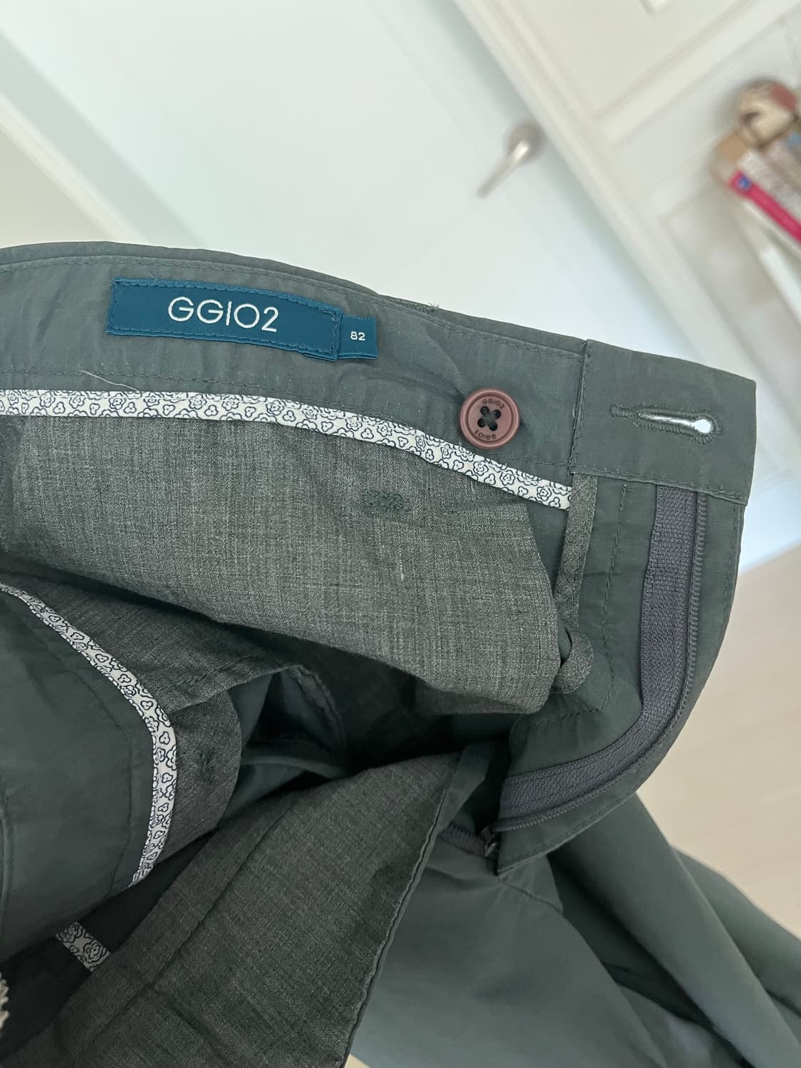 지지오투 코튼 팬츠 카키그레이 상품이미지6