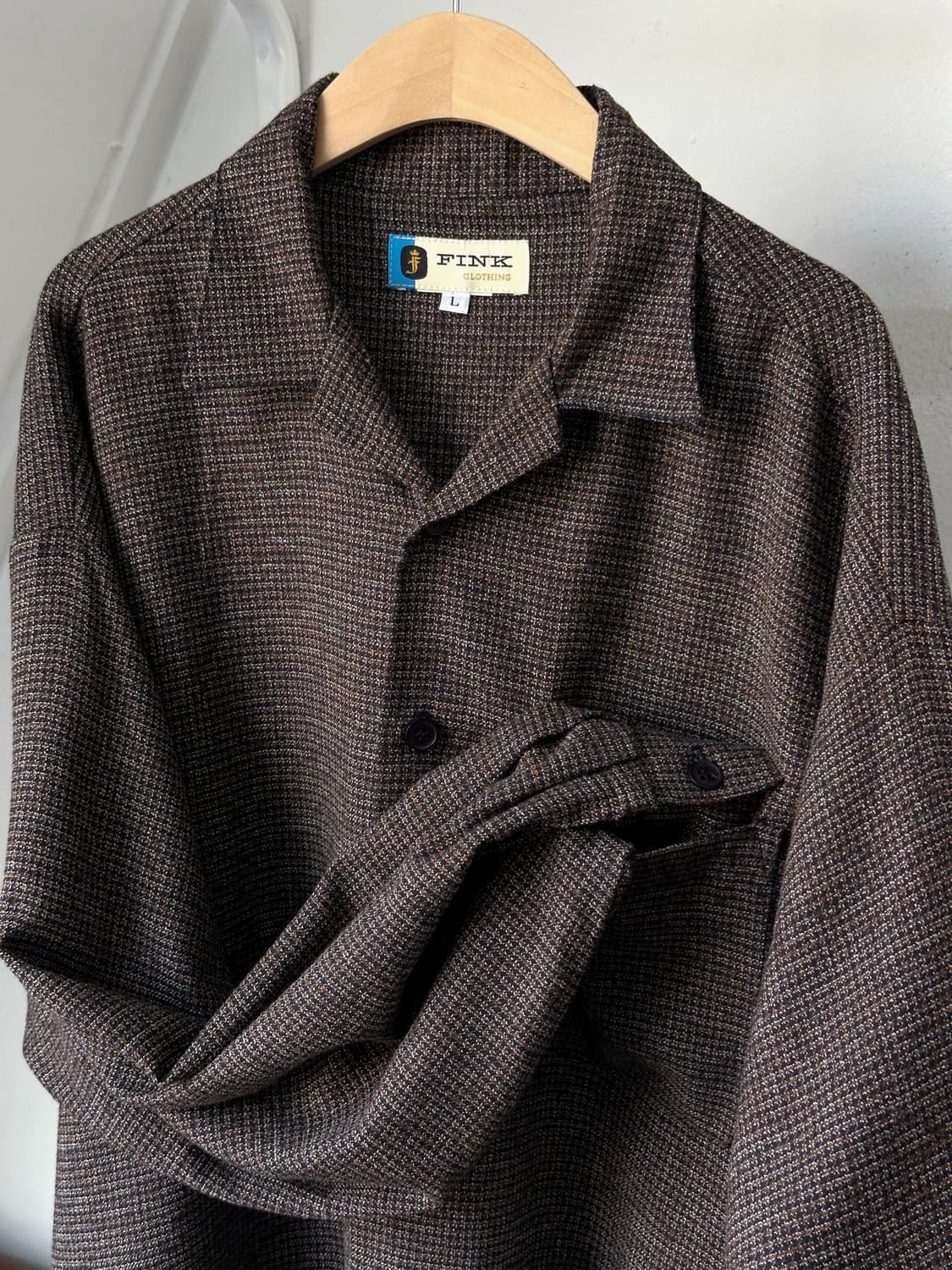 　 Open collar woven wide shirt 상품이미지1