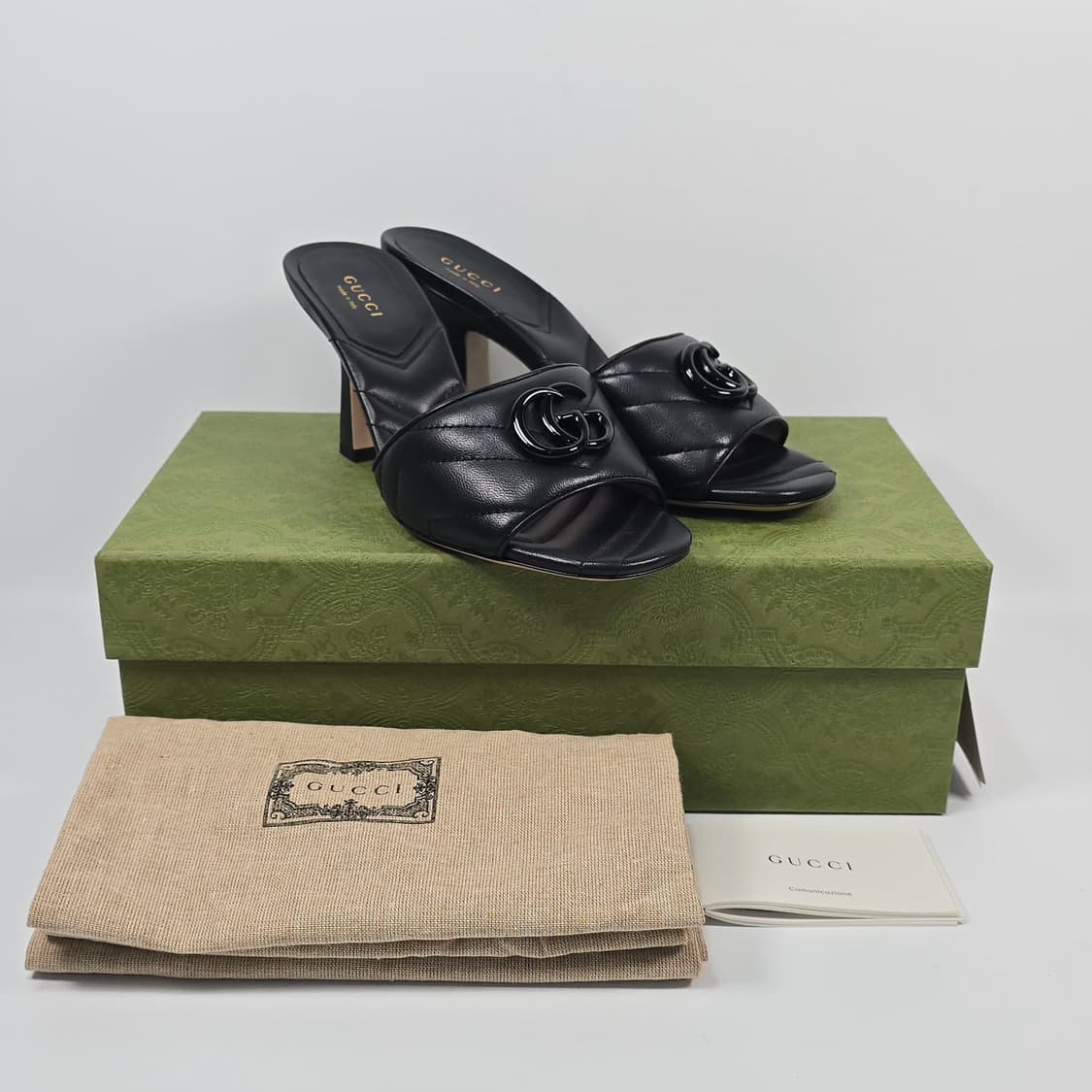 구찌 더블 G 미드힐 슬라이드 샌들 ( 235 ) 상품이미지1