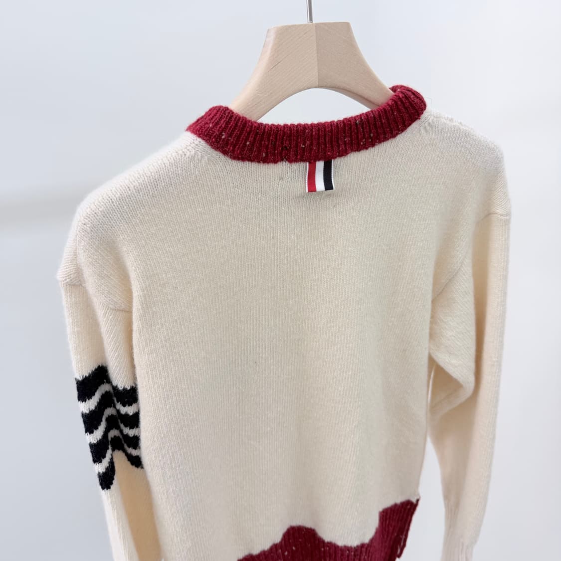 [미사용/40] 톰브라운 사선완장 여성 모헤어 트위드 니트 상품이미지6