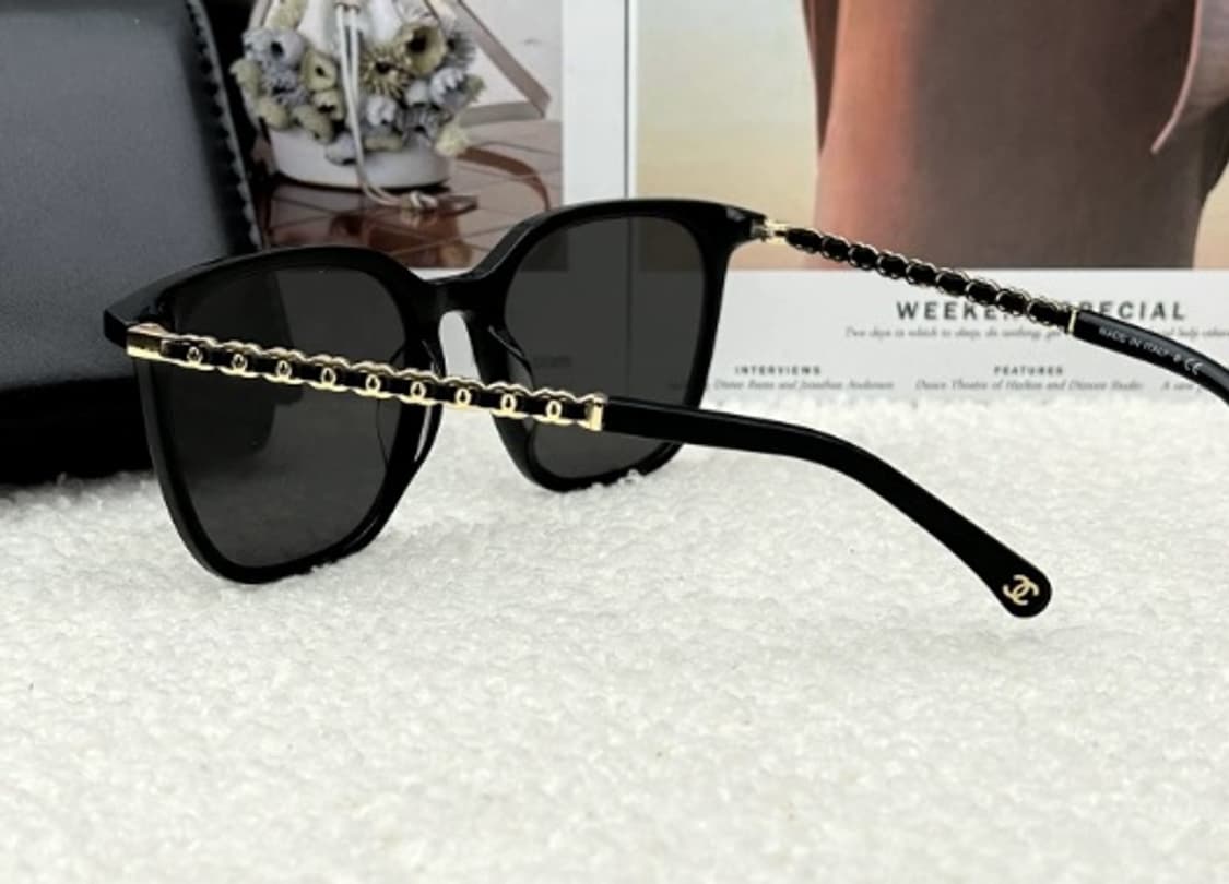 샤넬 정품 선글라스 블랙/골드 풀세트 상품이미지4