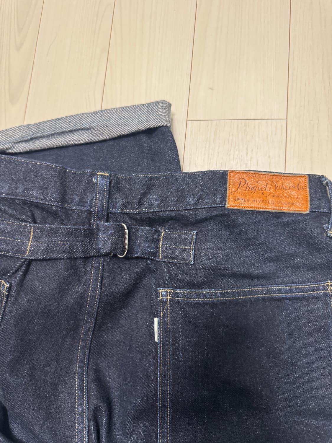 피그벨 메이커스 pm302 클래식 레귤러핏 인디고 데님 상품이미지4