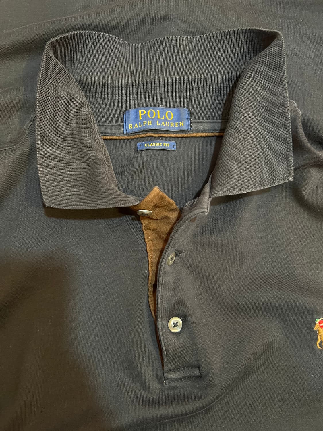 폴로랄프로렌 남성 블랙 코튼긴팔티셔츠 카라티셔츠 상품이미지5