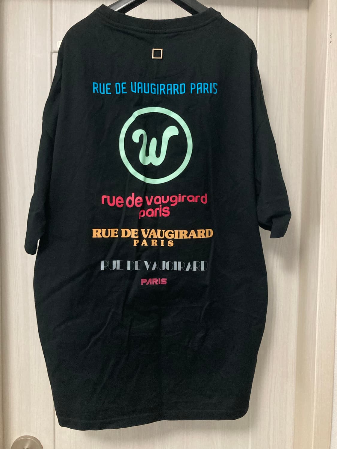 우영미 파리 레터링 반팔 블랙 48 상품이미지2