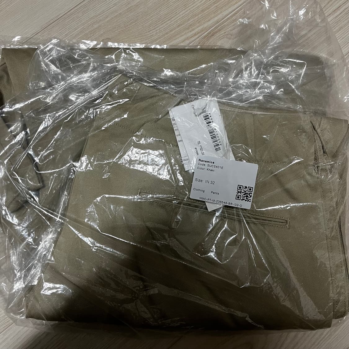 새상품) [32] 나나미카 와이드 치노 팬츠 카키 상품이미지2