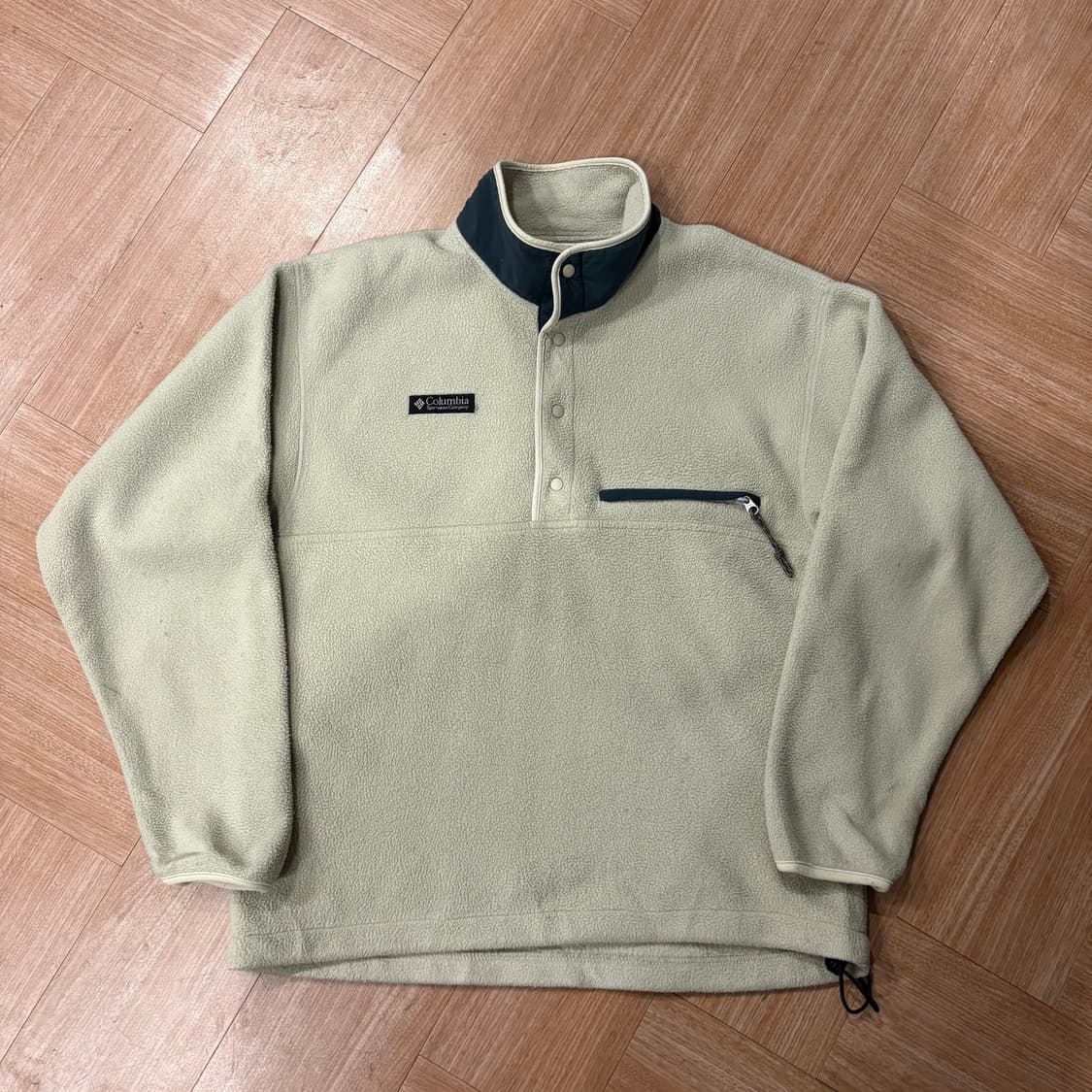 90s 컬럼비아 헬베티아 ll 하프 스냅 플리스 풀오버 상품이미지1