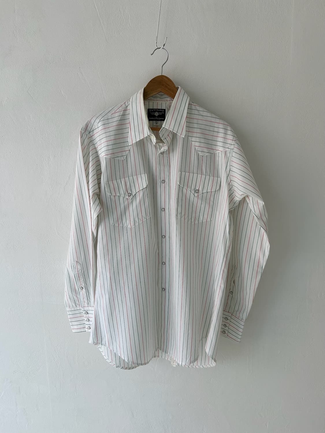 90's vtg Ruddock Mfg Stripe Western shir 상품이미지1