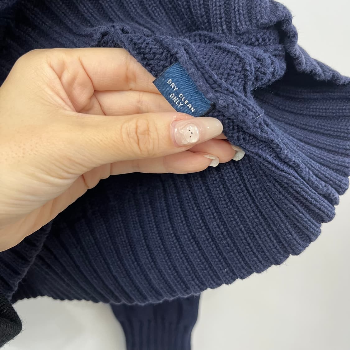 폴로 랄프로렌 네이비 브이넥 케이블 니트 상품이미지6