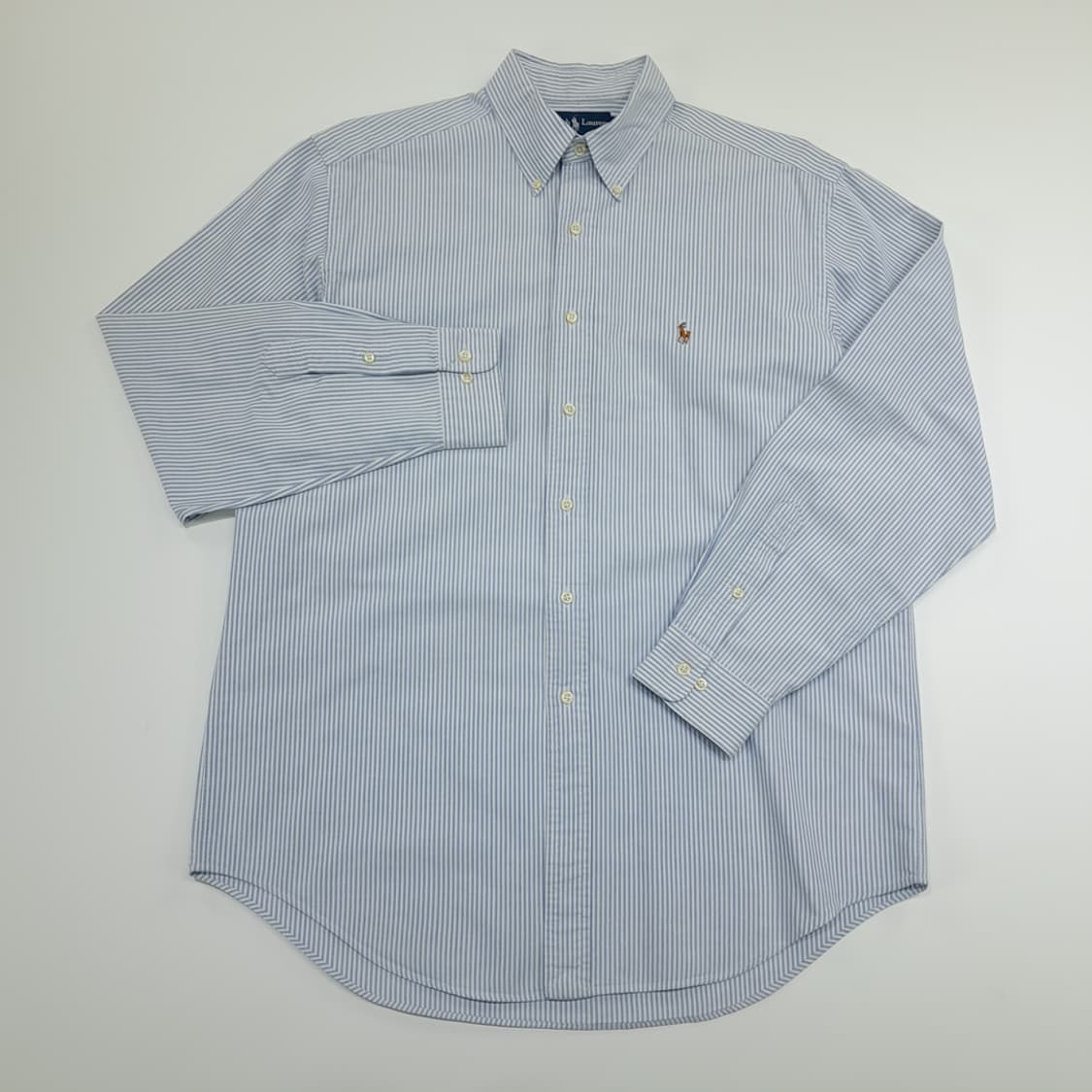 CN955 XL 폴로 랄프로렌 클래식블루 스트라이프 긴팔 셔츠 남방 상품이미지2