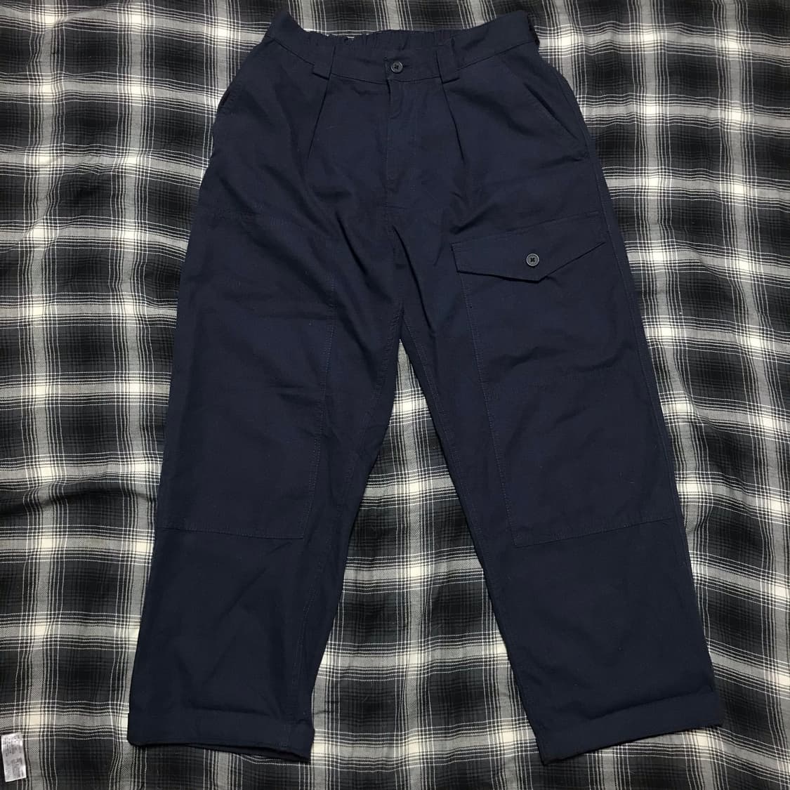 니코앤드 재팬 더블니 와이드 팬츠 네이비 상품이미지1