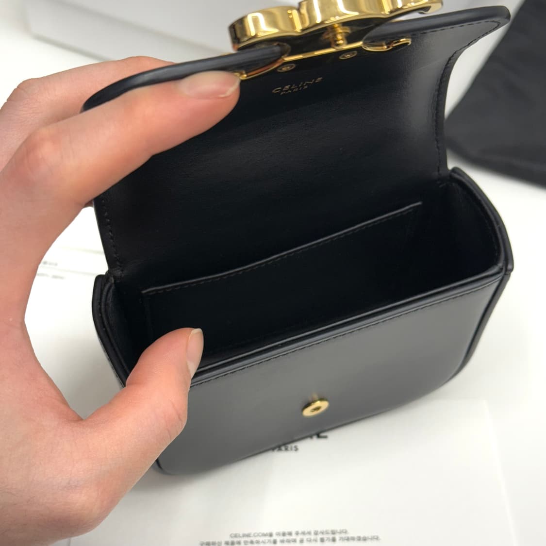 [풀박스] 셀린느 미니 클로드 체인 크로스백 블랙 상품이미지10