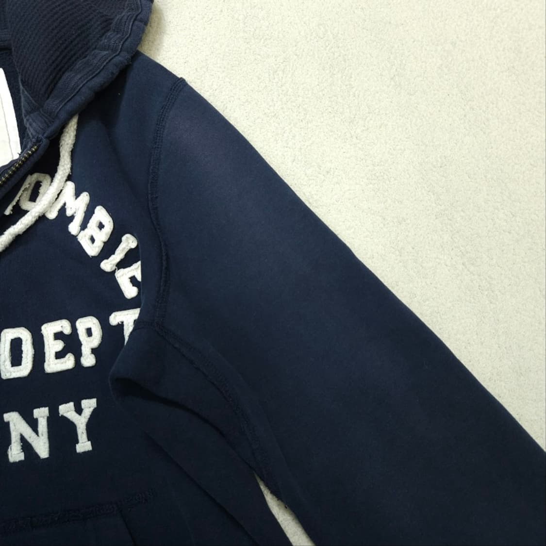 아베크롬비 아치 로고 후드 집업 M 네이비 상품이미지7