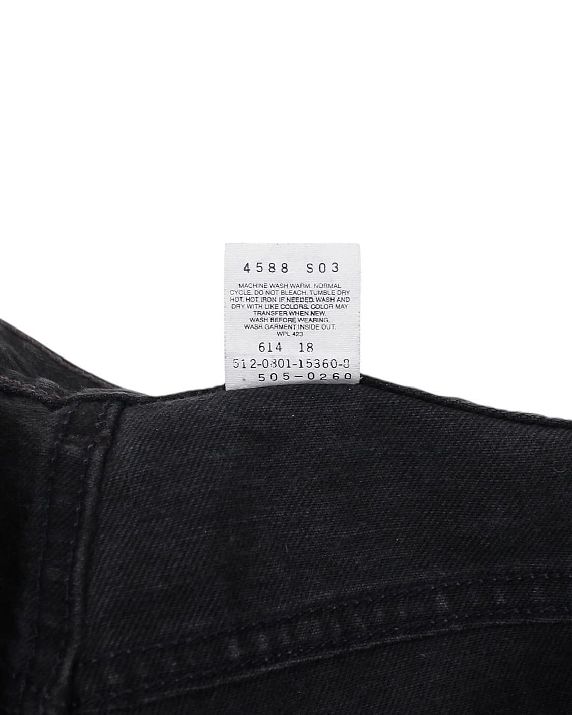 2001 USA 리바이스 505-0260 블랙 데님 팬츠 빈티지 미국제 상품이미지5