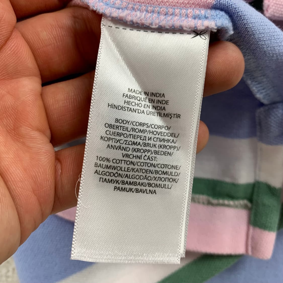 폴로 랄프로렌 포니로고 멀티 스트라이프 반팔 카라 티셔츠 가격 상품이미지5