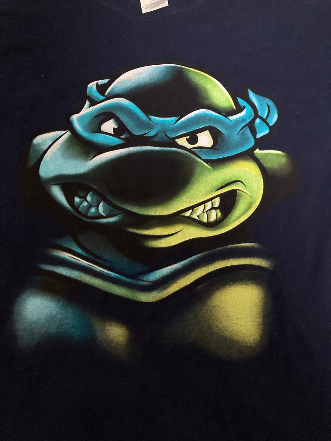 [L] TMNT 닌자거북이 레오나르도 앵그리 빅페이스 티셔츠 상품이미지2