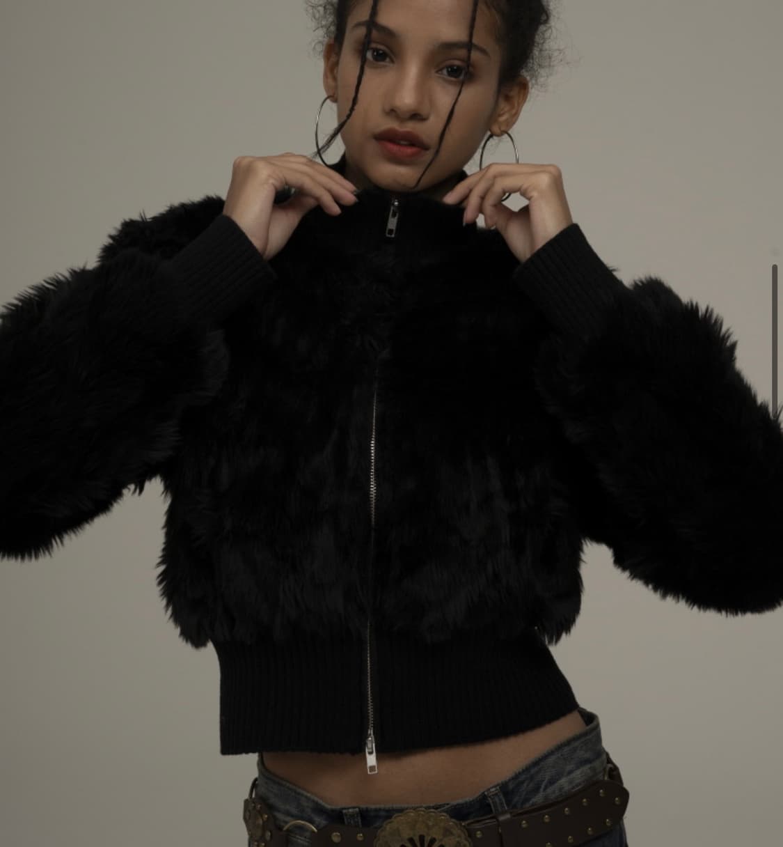 미드나잇무브 퍼자켓 블랙 상품이미지2