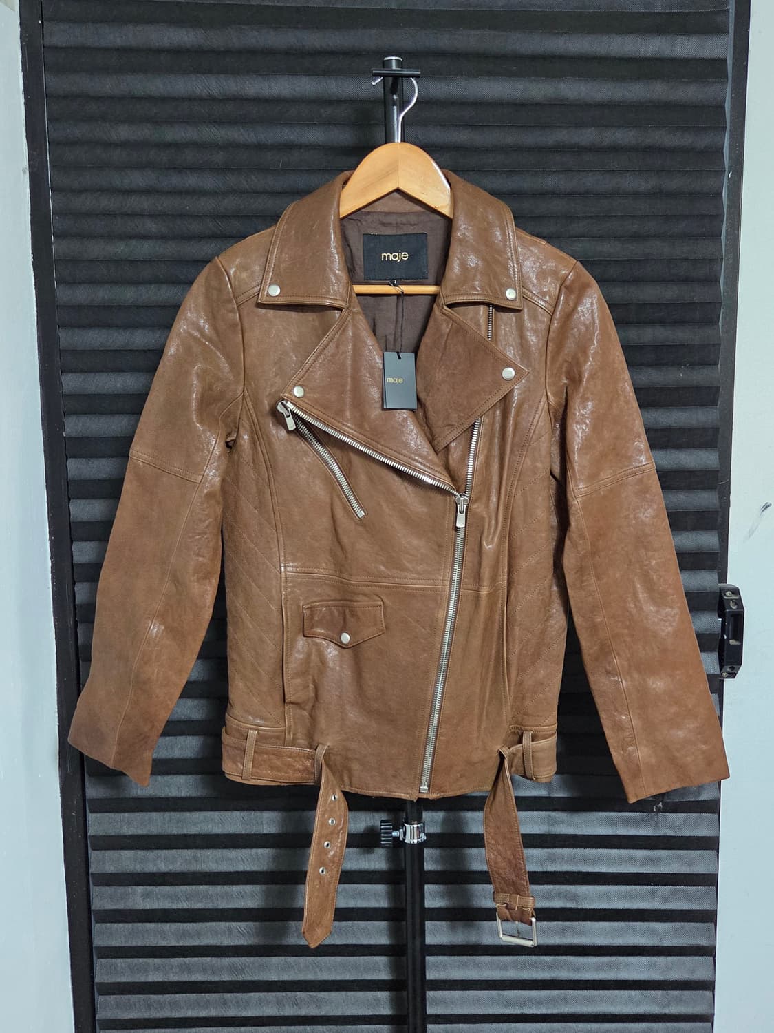 (정품) [마쥬] 양가죽 벨티드 라이더 자켓 | 00104 상품이미지1