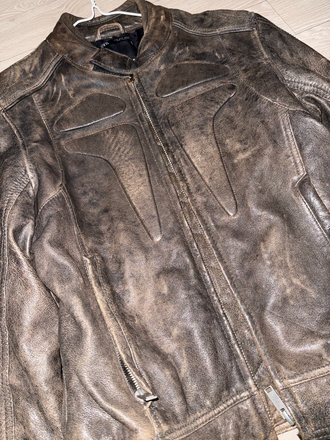 자라 레더바이커자켓 그레이 상품이미지4