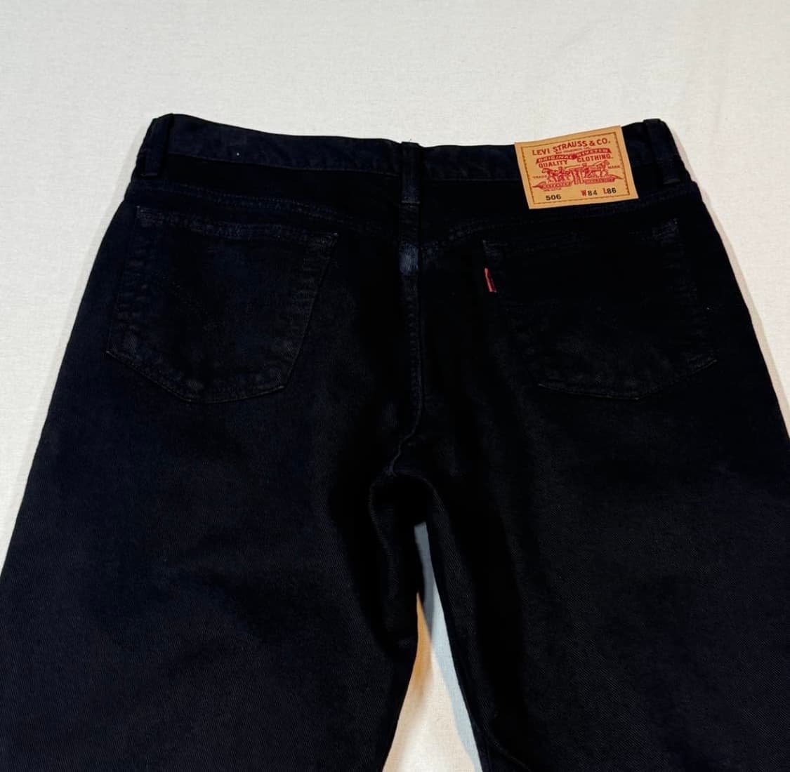 리바이스 스트레이트 블랙 데님 팬츠 상품이미지2