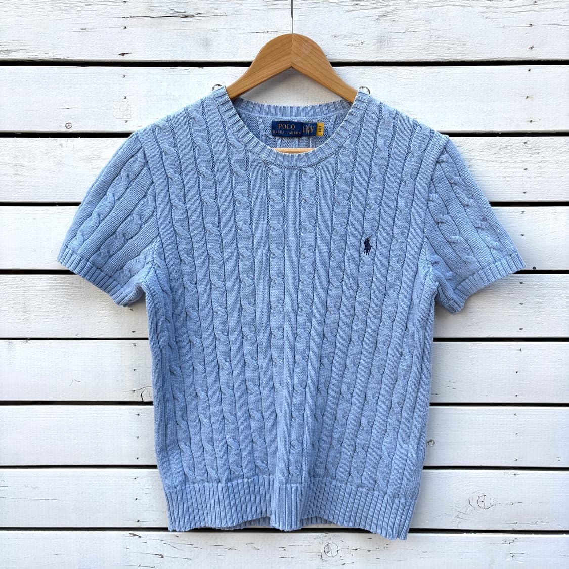 Polo 폴로 케이블 꽈배기 반팔 니트 상품이미지1