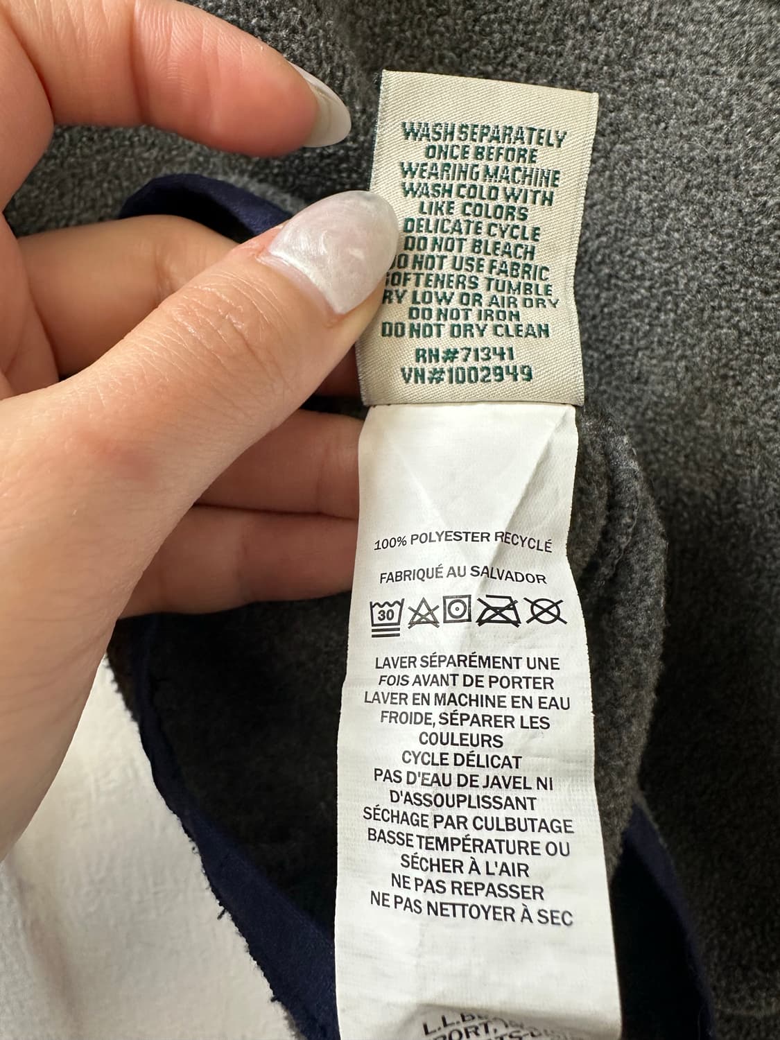 L.L.Bean 엘엘빈 로고 플리스 하프집업 상품이미지5