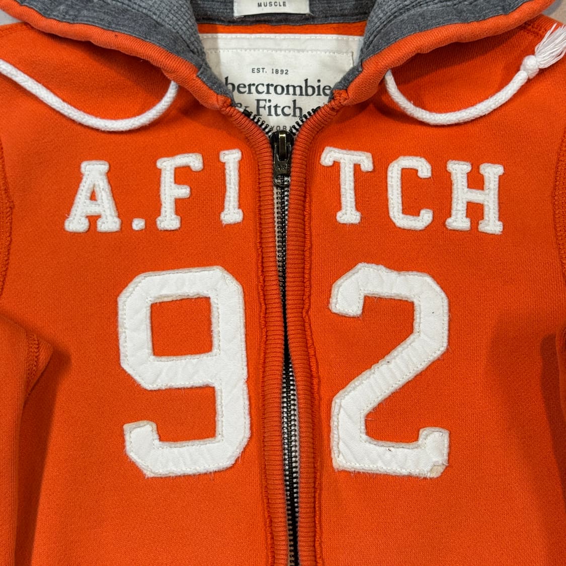 S) 아베크롬비 후드집업 주황 오렌지 상품이미지4