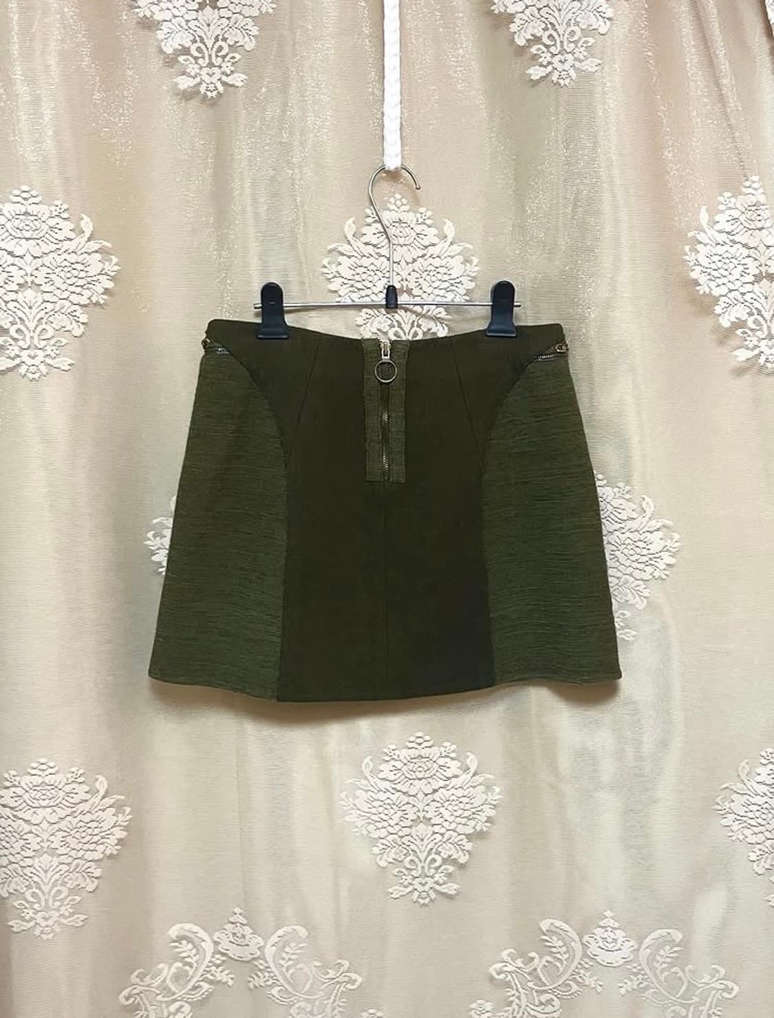 빈티지 SYSTEM 체인 딥그린 미니 스커트 상품이미지2