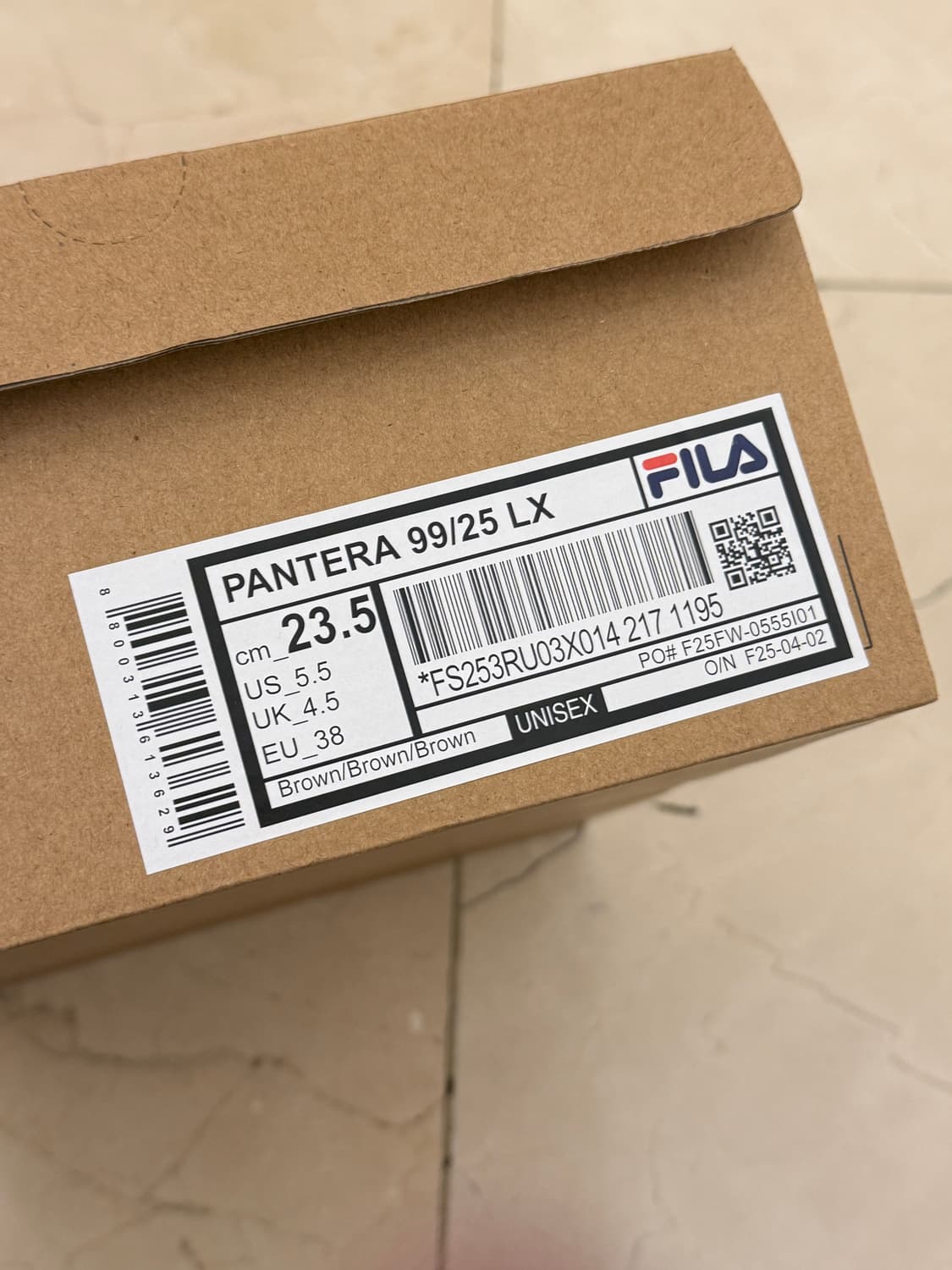 휠라 PANTERA 에샤페 브라운 운동화 235mm 새상품 상품이미지4