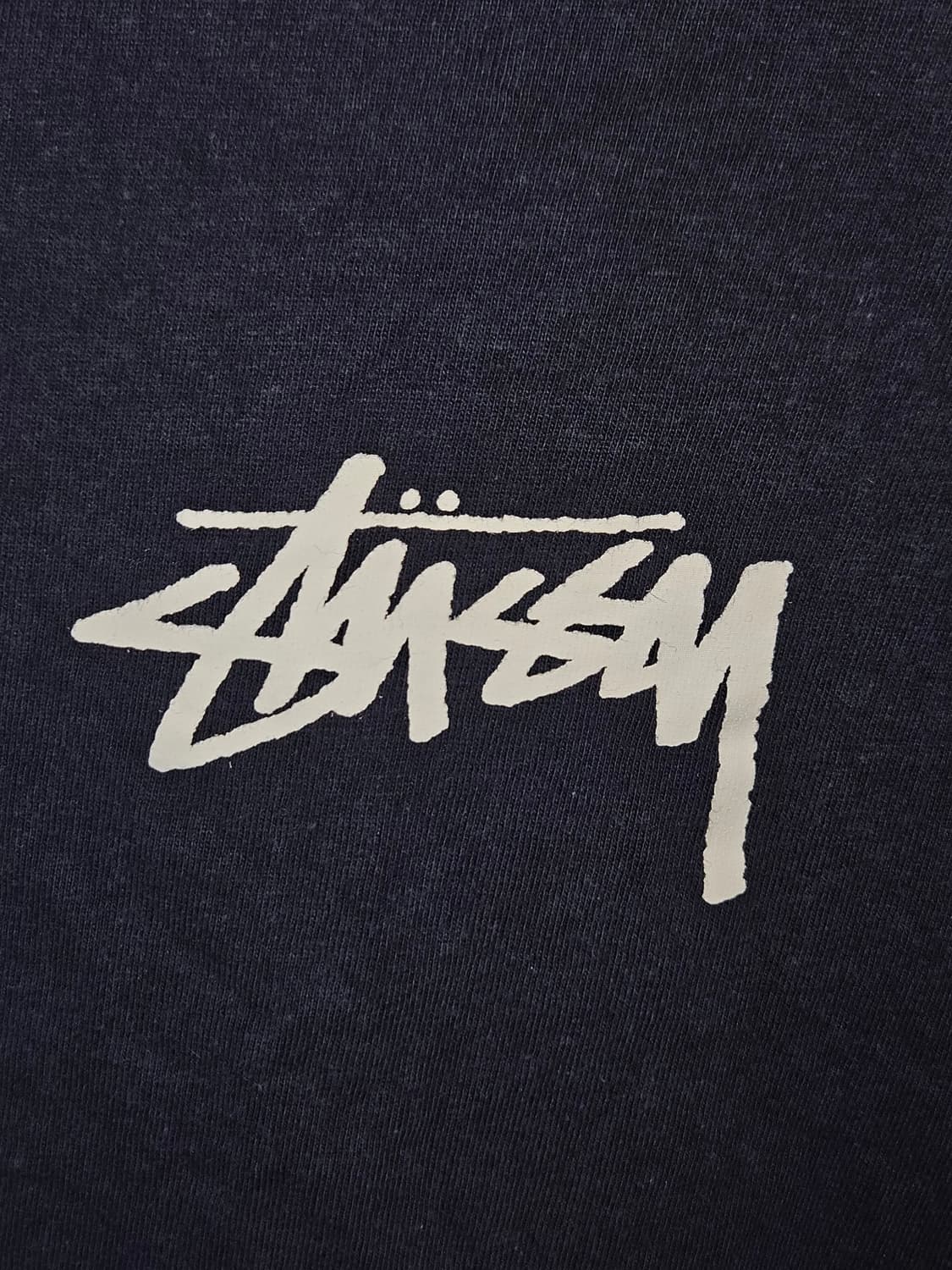 스투시 STUSSY 정품 퍼지다이스 반팔 티셔츠 스모크 네이비 L 상품이미지4