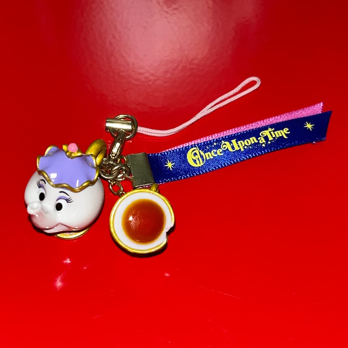 도쿄디즈니 미녀와 야수 미세스팟&칩 키링 상품이미지1