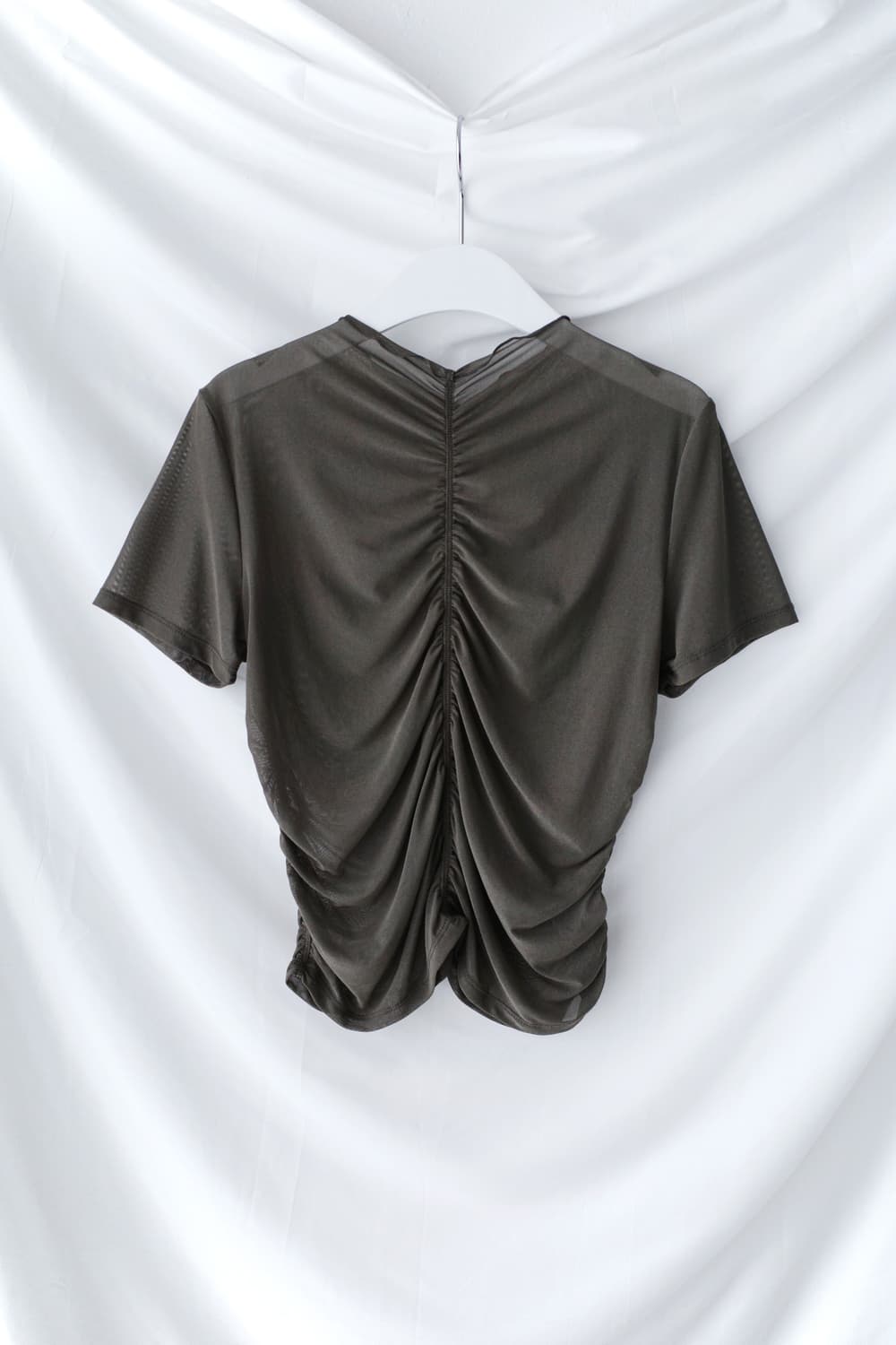 shirring see-through half T  상품이미지7