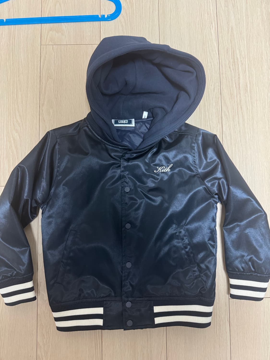 Kith 키스 키즈 네이비 후드 바시티 자켓 상품이미지1