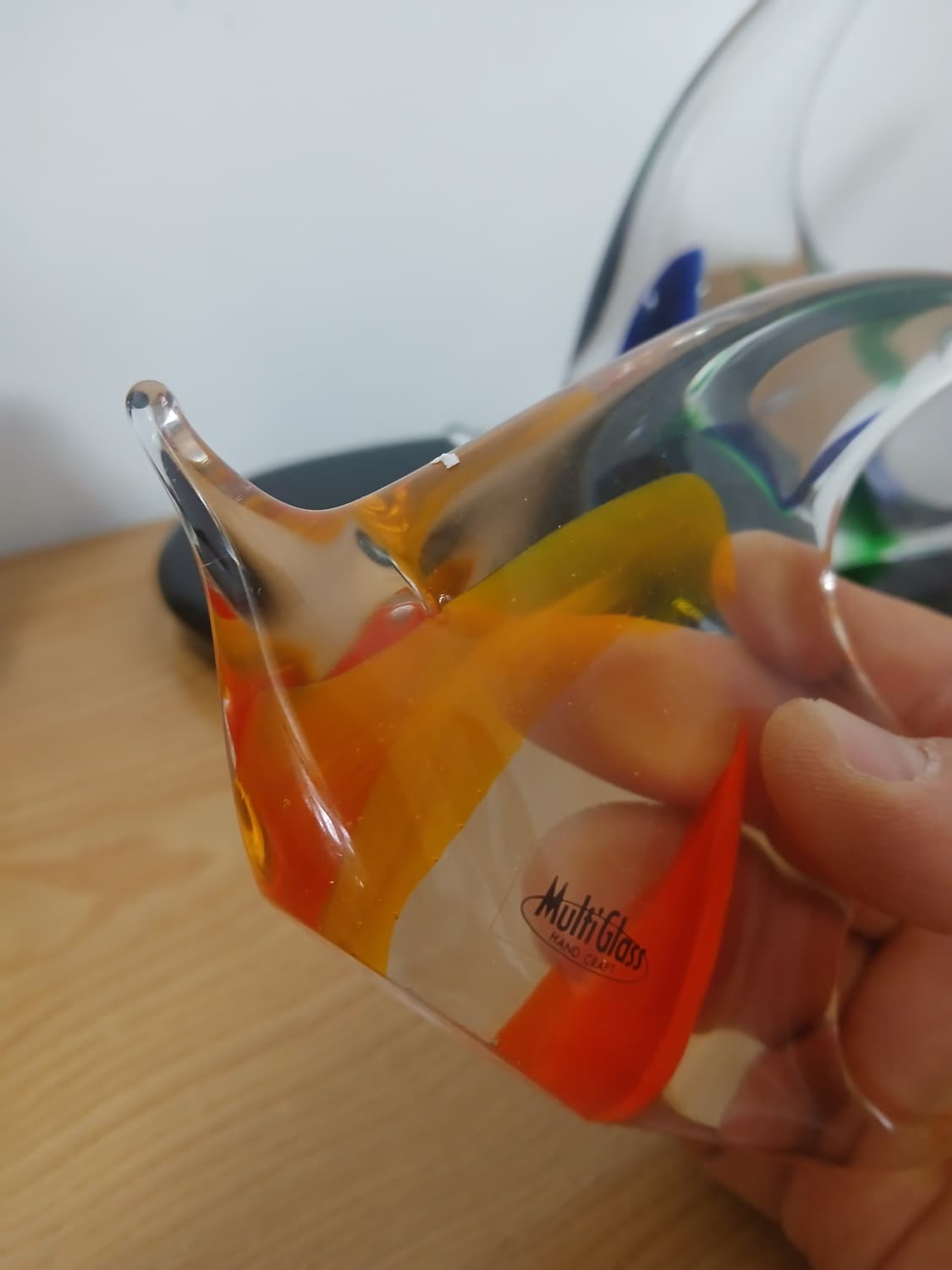 일본 빈티지 MultiGlass 핸드크래프트 유리 물고기 장식 상품이미지3