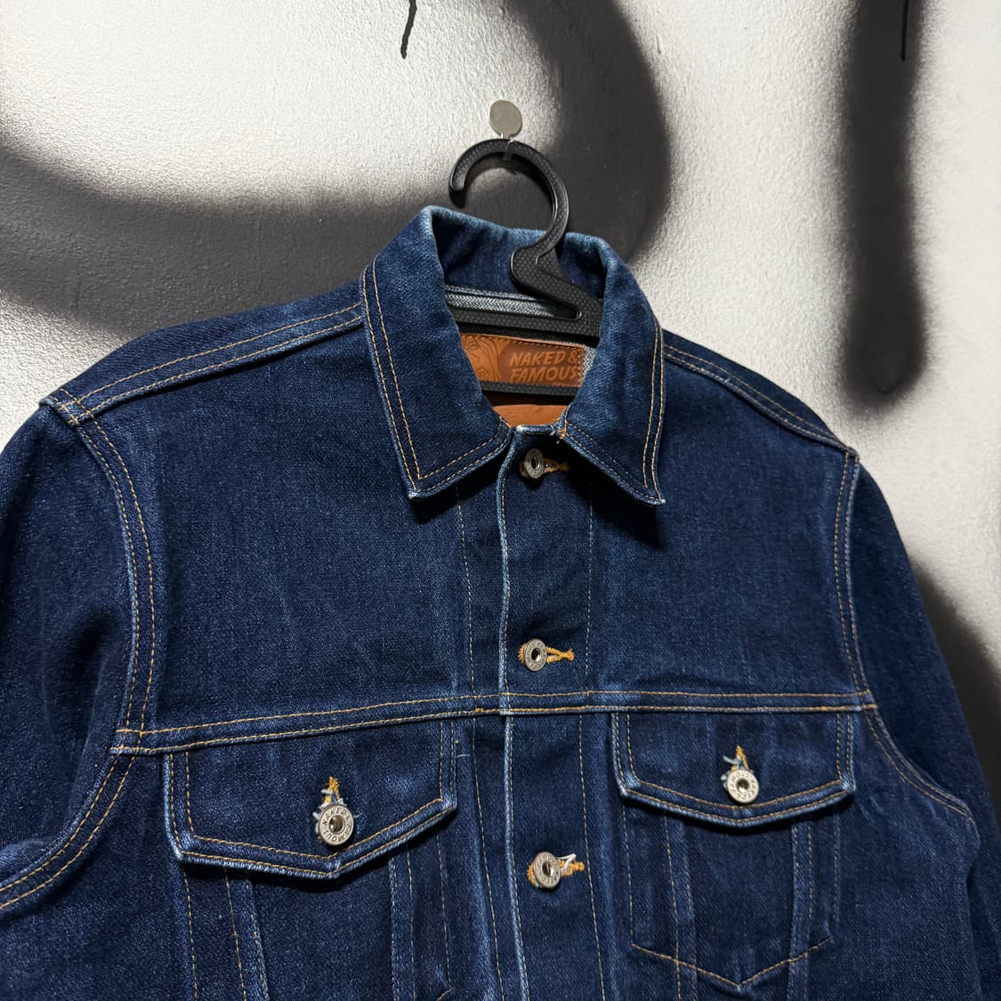 Naked & Famous 셀비지 데님 트러커 자켓 인디고 블루 상품이미지3