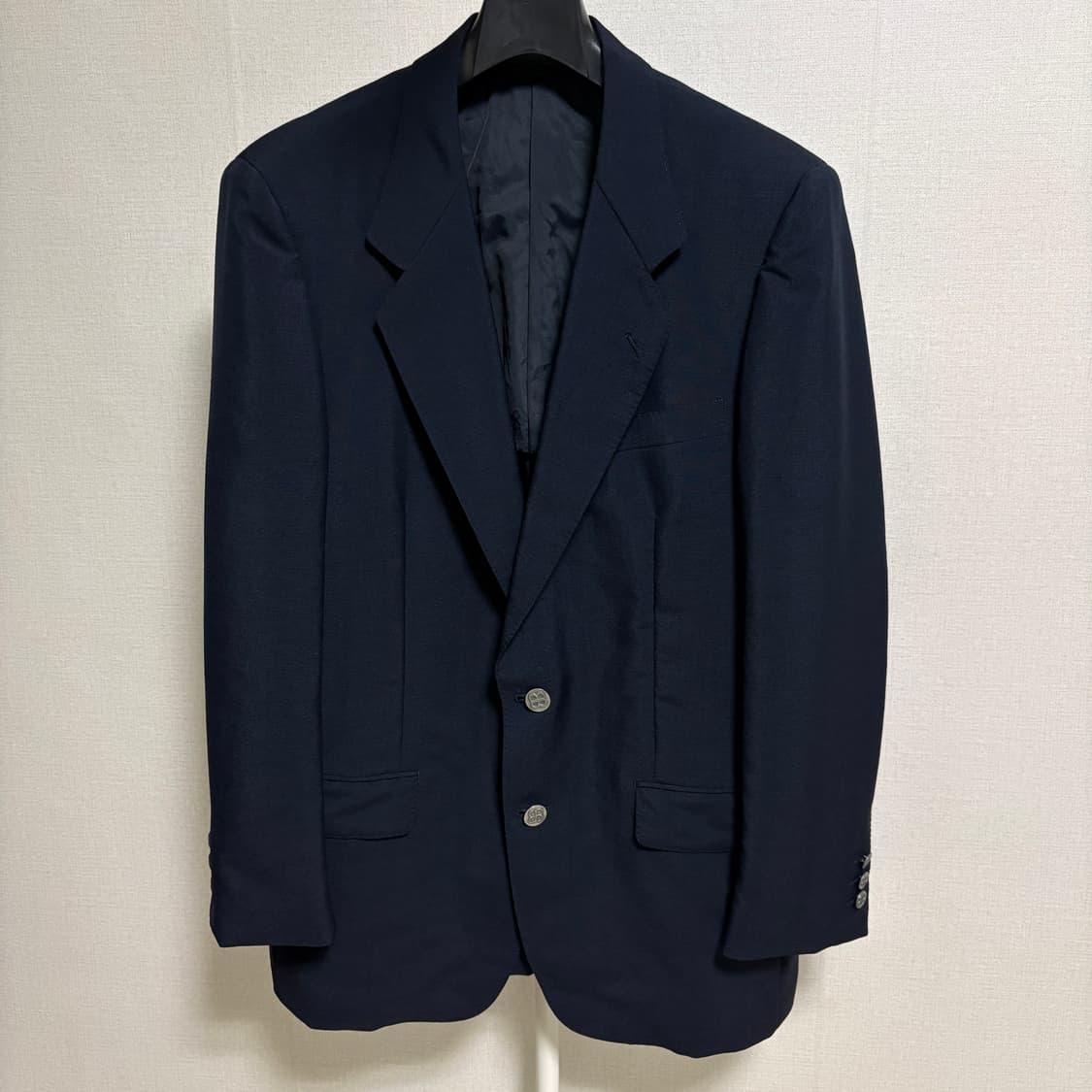 발렌시아가 BB 로고 은장 블레이저 자켓 / 네이비, L 상품이미지1