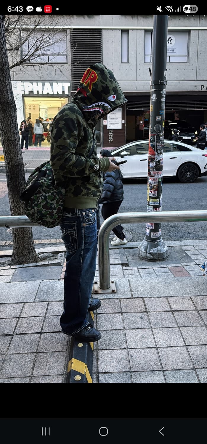 베이프 후드집업 ponr 녹계 상품이미지6