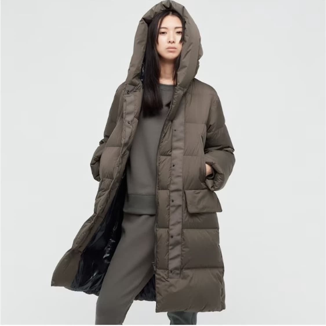 XL) 유니클로x질샌더 하이브리드 덕다운 자켓 롱패딩 상품이미지3
