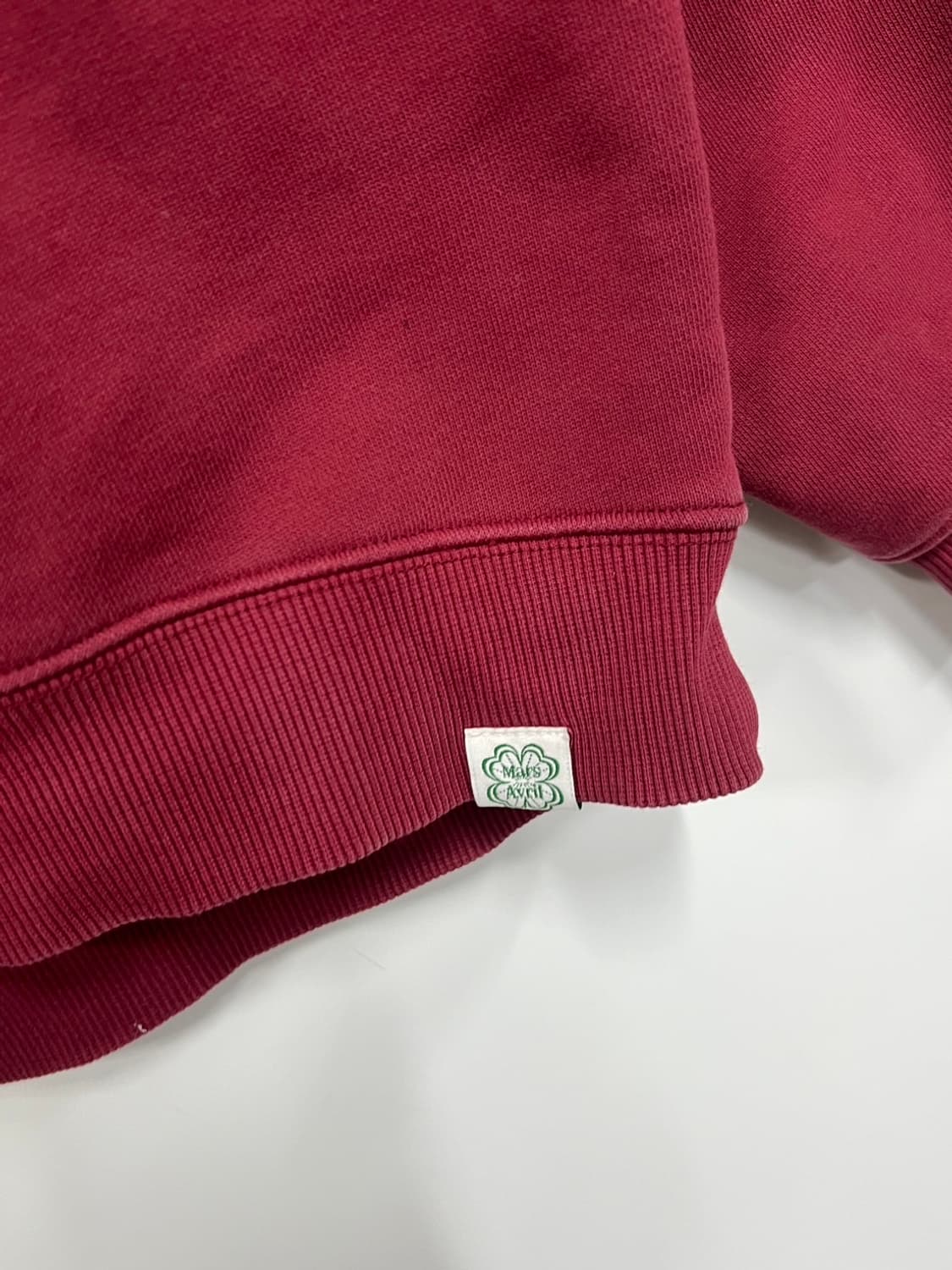 마스언에브릴 플라워 빅로고 버건디 맨투맨 상품이미지4