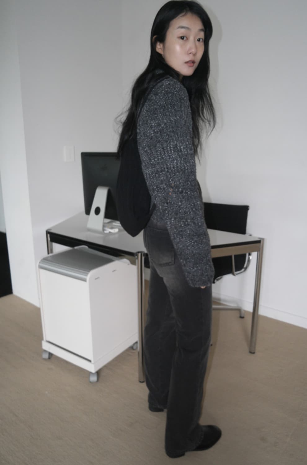 애프터먼데이 워싱데님 흑청 m사이즈 상품이미지4
