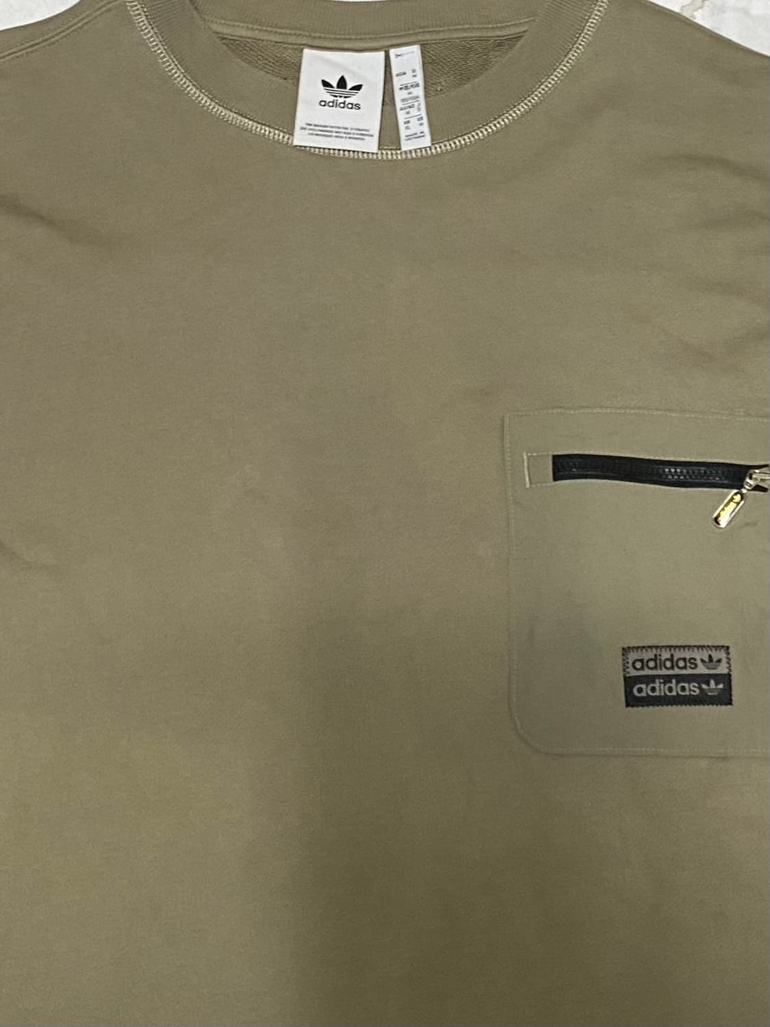 아디다스 포켓 롱슬리브 티셔츠 카키 105 ~ 110 상품이미지2