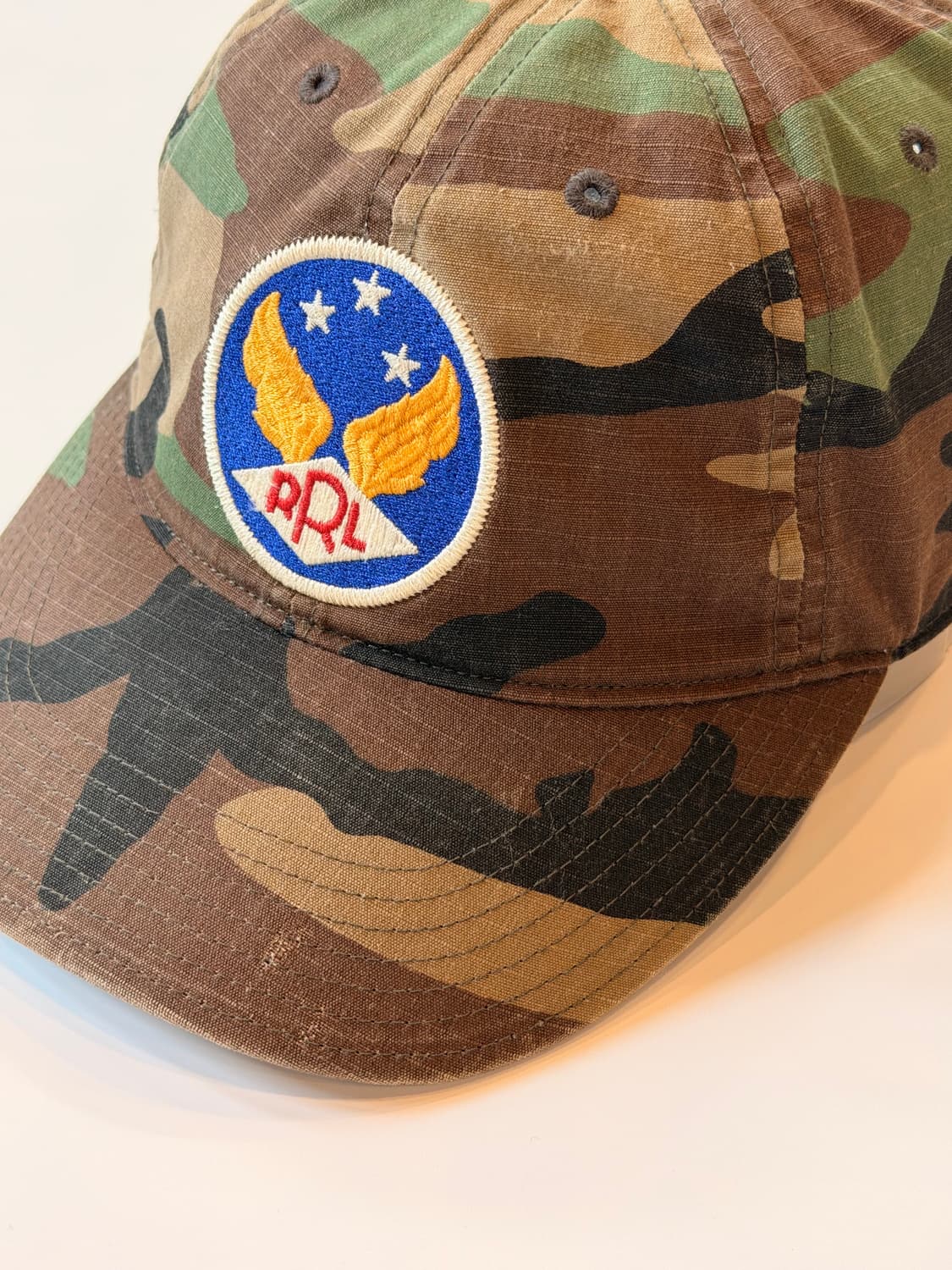 RRL Double RL Winged-Logo Camo Ball Cap 상품이미지5