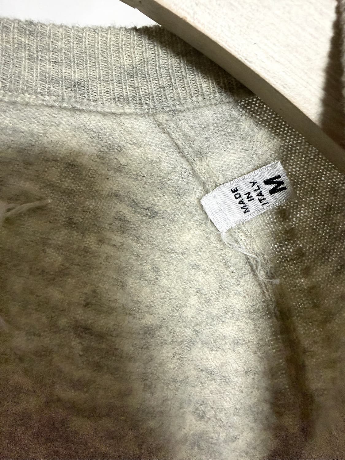 마르지엘라 10Fw 시그니처 레더·울 믹스 가디건  상품이미지4