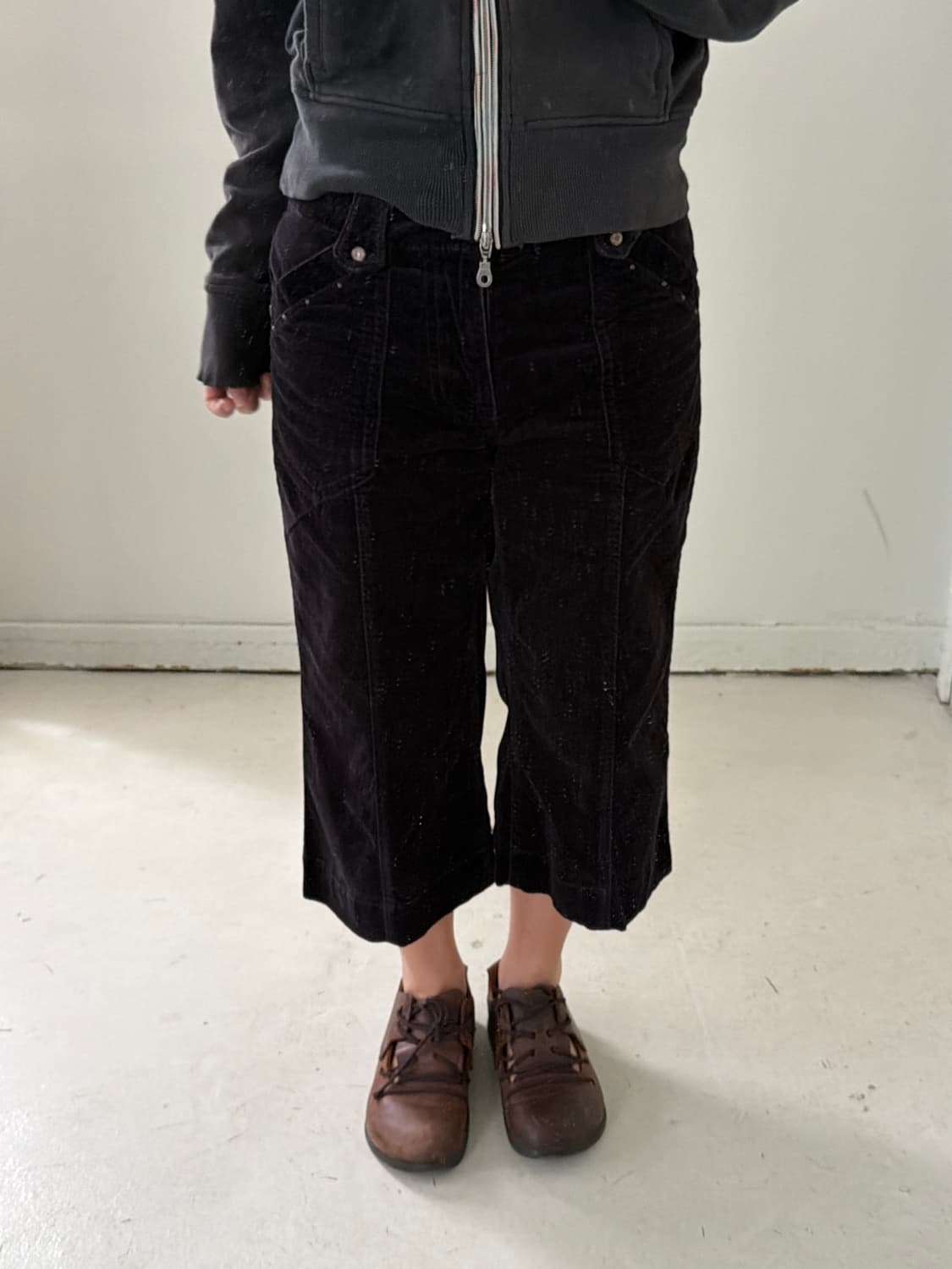 일본빈티지 Y2K 빈티지 크롭 와이드 팬츠 상품이미지1
