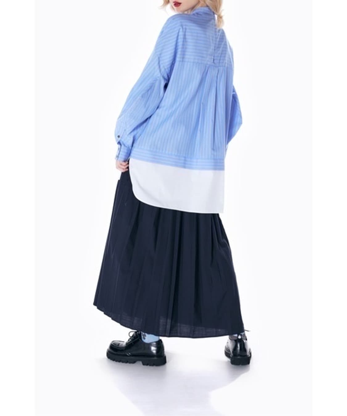 (정품/새상품) ENFOLD 엔폴드 블루 스트라이프 레이어드 드레스 상품이미지7