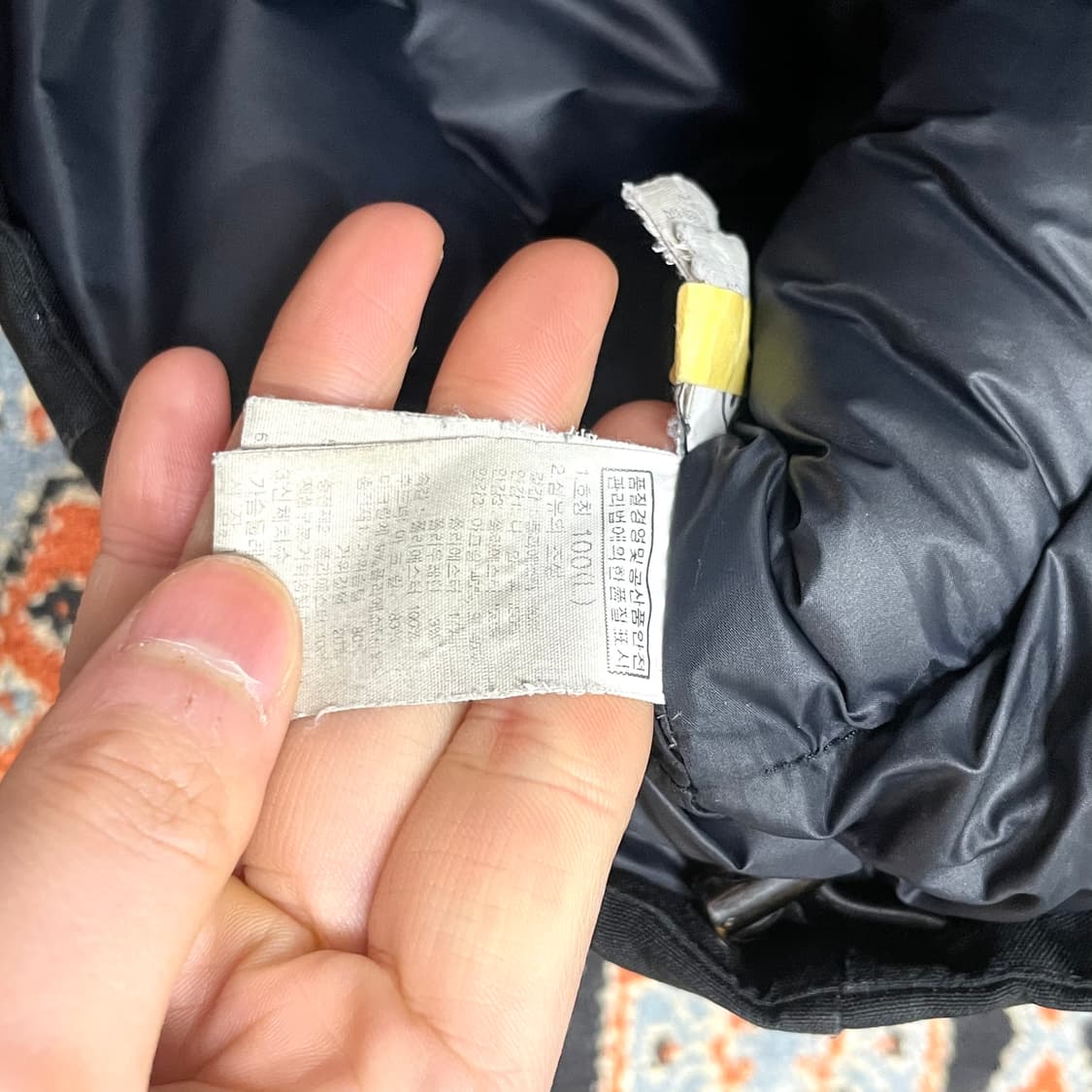 노스페이스 블랙 구스다운 포켓 패딩점퍼 남성L 상품이미지7