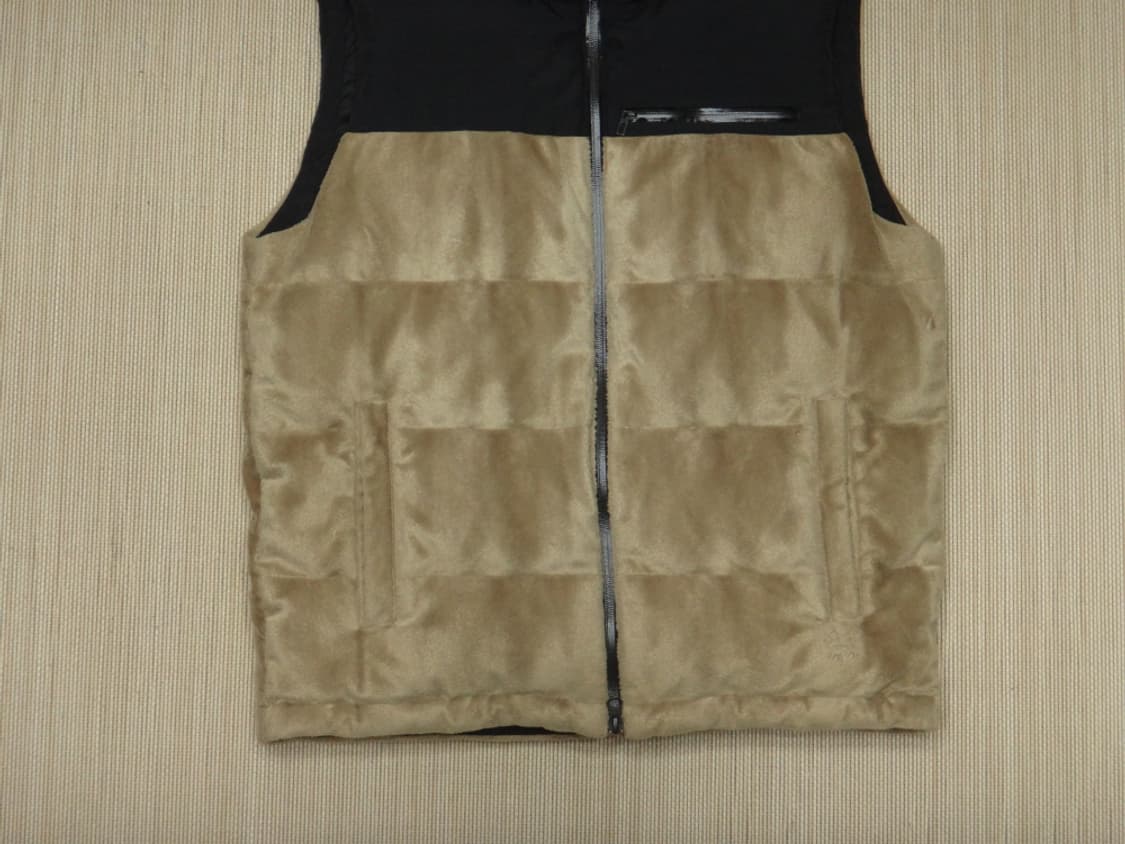 (L/100) 코오롱스포츠 구스다운 스웨이드 패딩 베스트 상품이미지5